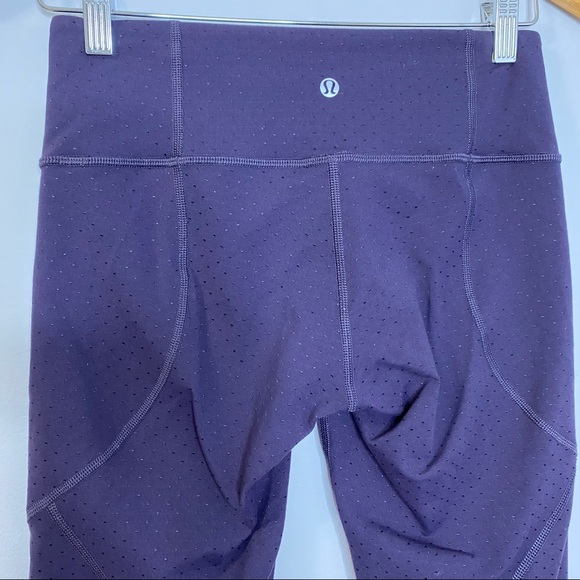 Lululemon Emerge Renewed Crop Purple Mesh Luon - Picture 5 of 10